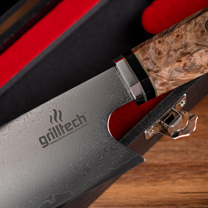 Cuchillo Damascus Azul 8"