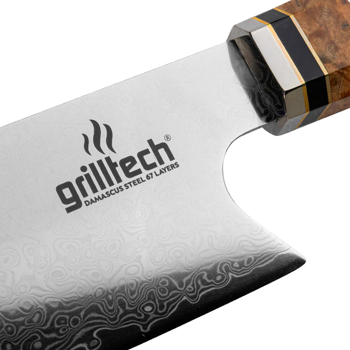 Cuchillo Damascus Azul 8"