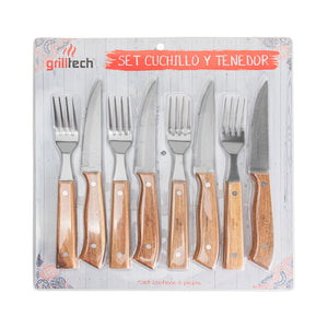 Blíster 4 Tenedores + Cuchillos para Carne