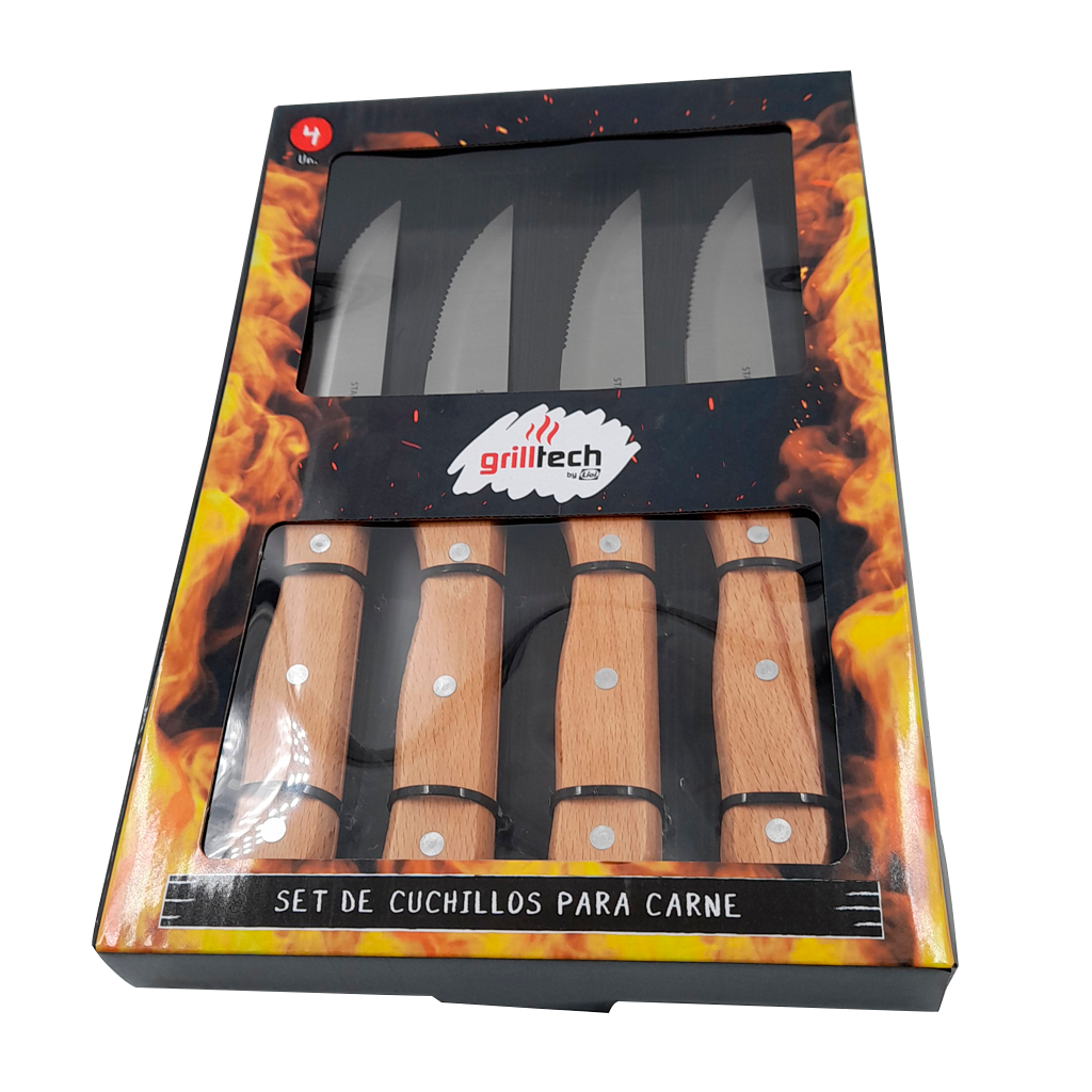 Display Box 4 cuchillos de carne