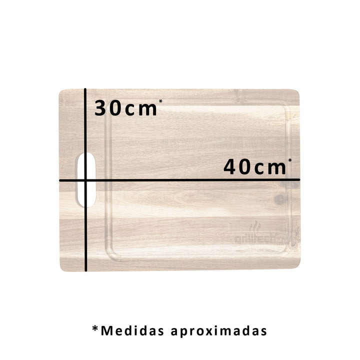 Tabla asados Parrillero 40x30 cm.