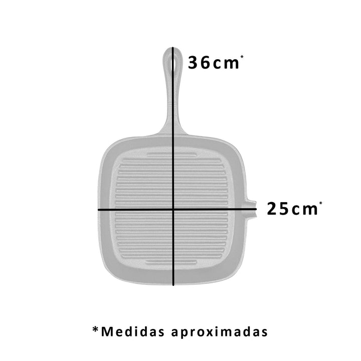 Sartén Cuadrado de Fierro Fundido