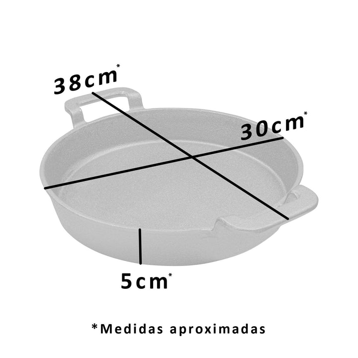 Sartén con Asas de Hierro Fundido