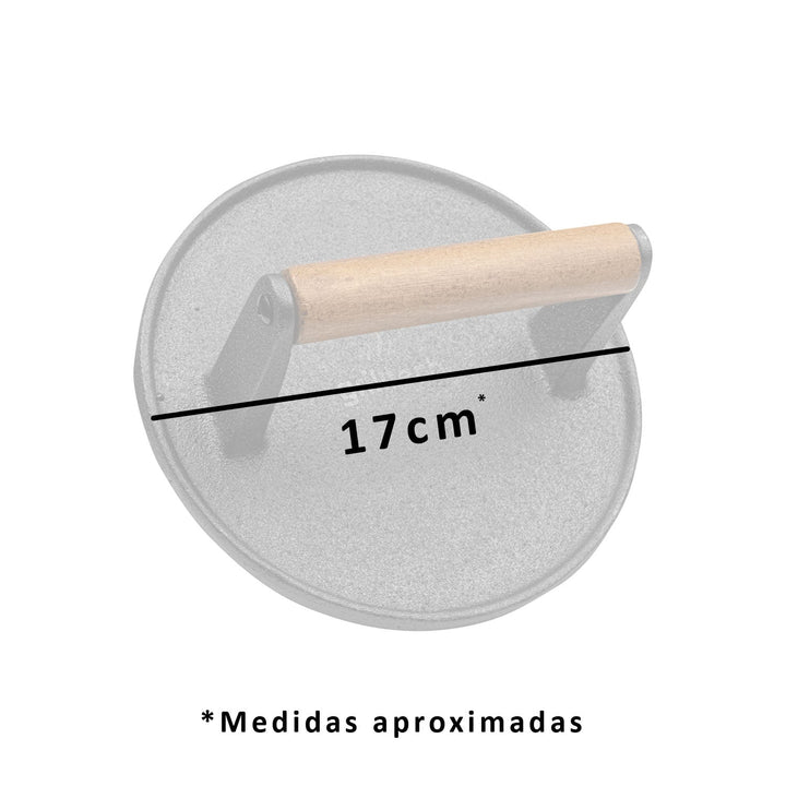 Prensa de Hamburguesas de Hierro Fundido