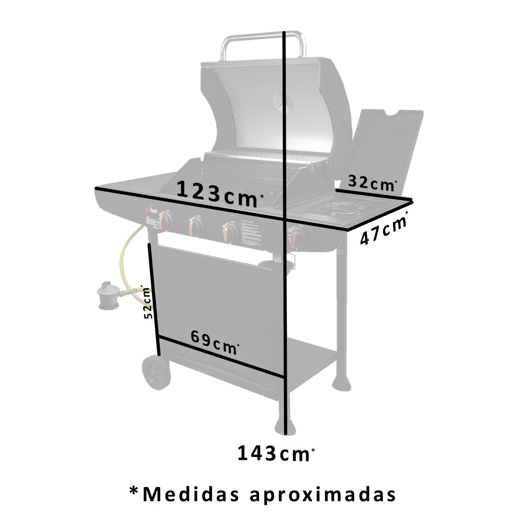 Parrilla a gas Arrayán