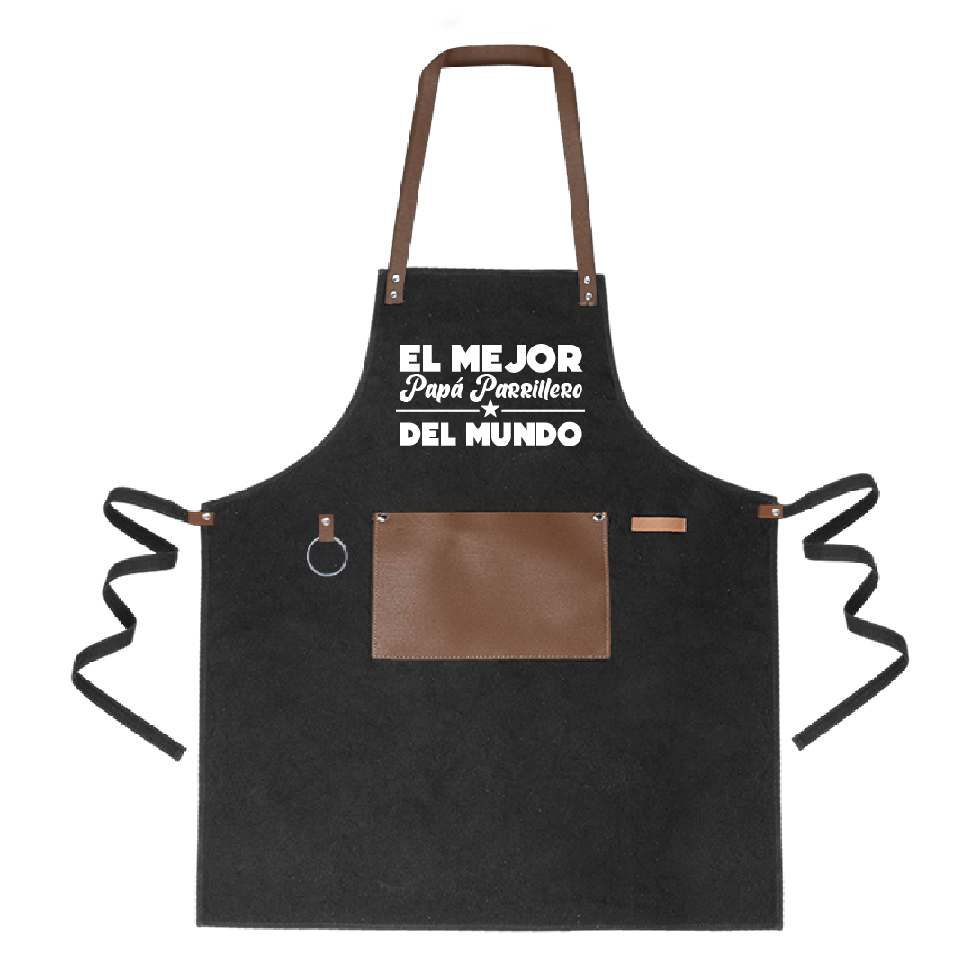 Pechera Tela Mezclilla Aplicación Cuero