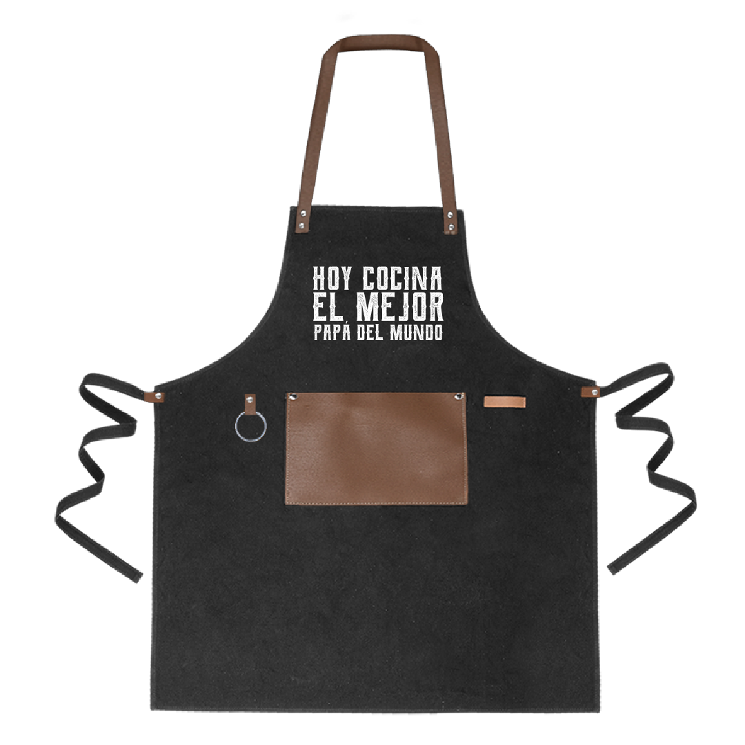 Pechera Tela Mezclilla Aplicación Cuero