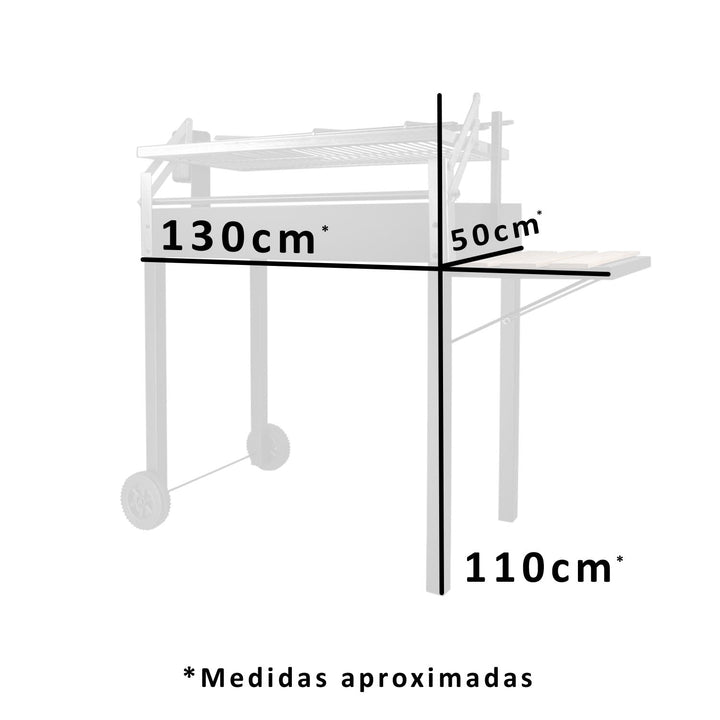 Parrilla Magallánica Rectangular con Espiedo